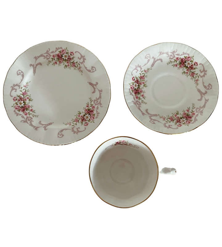 Vintage Paragon Rose Bouquet Teacup Trio - Fine Bone China, Royal Warrant