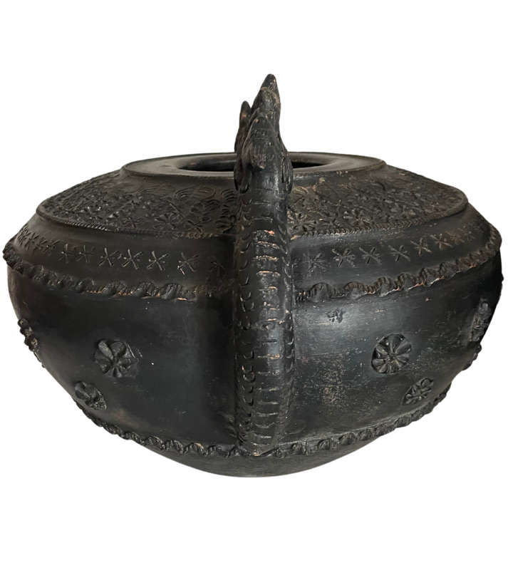 Sale! Reduced Price - Rare  Bronze Ming Dynasty Bowl with Dragon Handles, Large Size