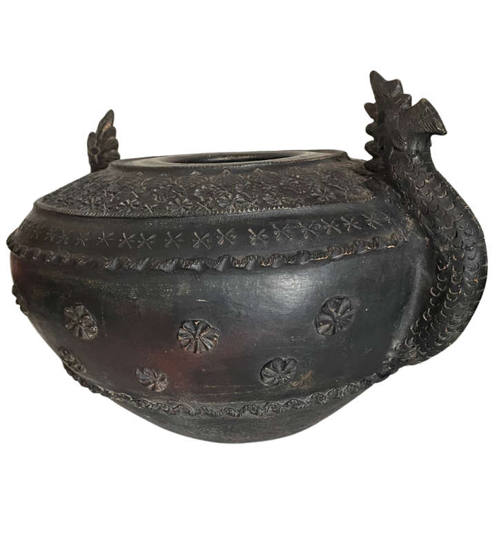 Sale! Reduced Price - Rare  Bronze Ming Dynasty Bowl with Dragon Handles, Large Size