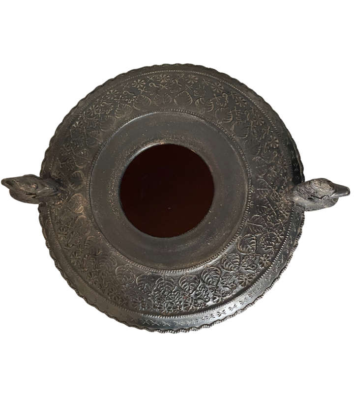 Sale! Reduced Price - Rare  Bronze Ming Dynasty Bowl with Dragon Handles, Large Size