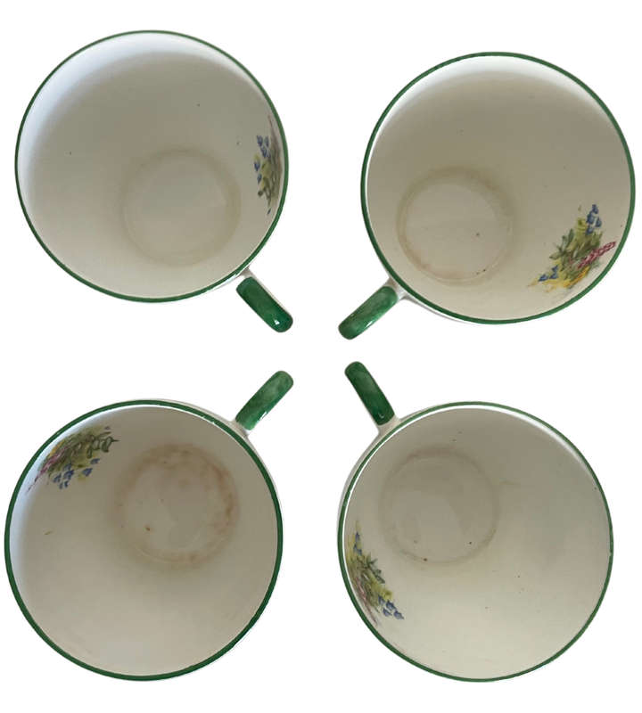 19-Piece Bell China Fine Bone China Set (1936-1966)  Meadowside Pattern, Floral Decorations & Green