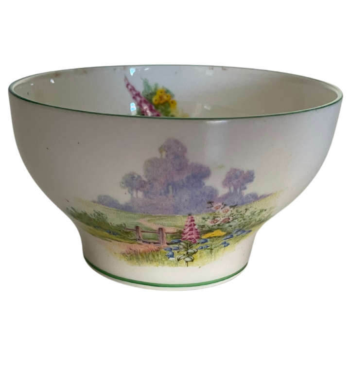 19-Piece Bell China Fine Bone China Set (1936-1966)  Meadowside Pattern, Floral Decorations & Green