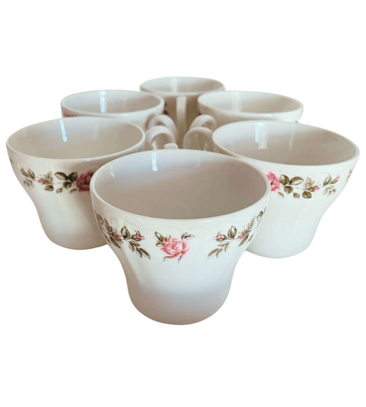 24-Piece Constantia Fine China `RSA Superior` Tea Set  Pink Rose Floral Design