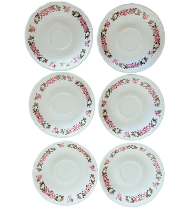 24-Piece Constantia Fine China `RSA Superior` Tea Set  Pink Rose Floral Design