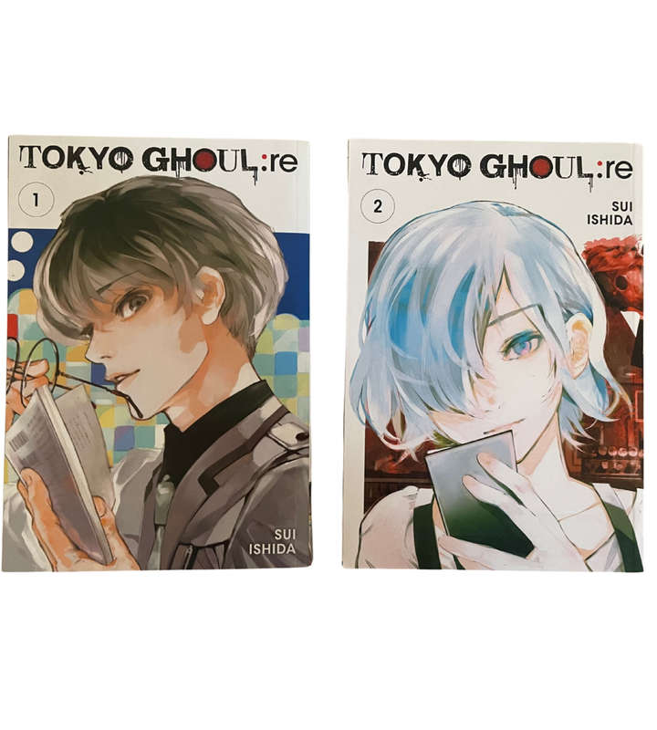 Set of 6 Tokyo Ghoul Manga Books - Including Tokyo Ghoul:re Volumes 1-4 - Like New Condition