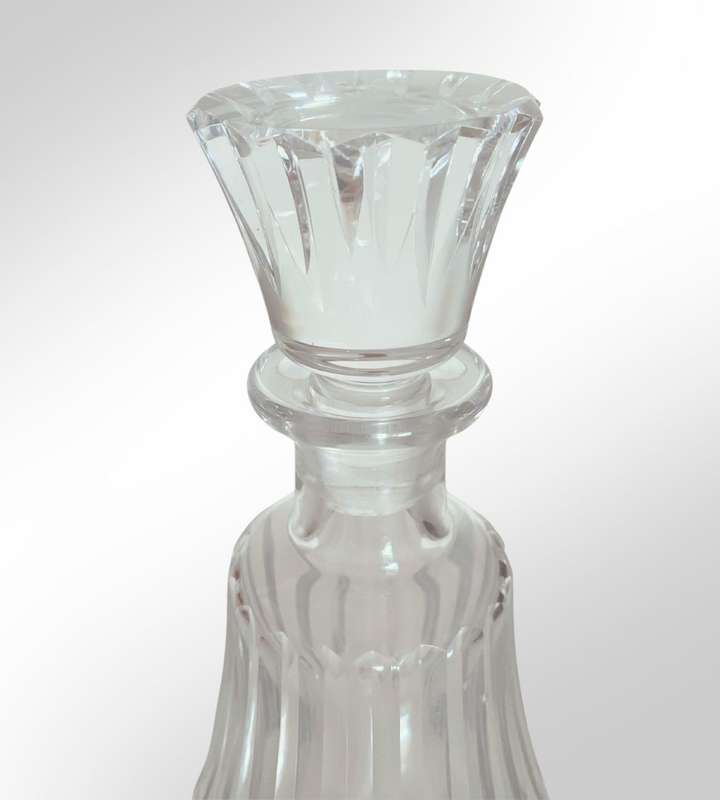 Vintage 1960s Baccarat France Crystal Whiskey Decanter - Signed