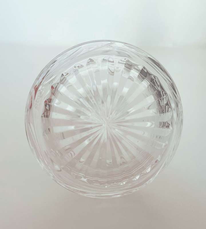 Set of 3 Small Crystal Decanters and Crystal Candle Holder - Excellent Condition