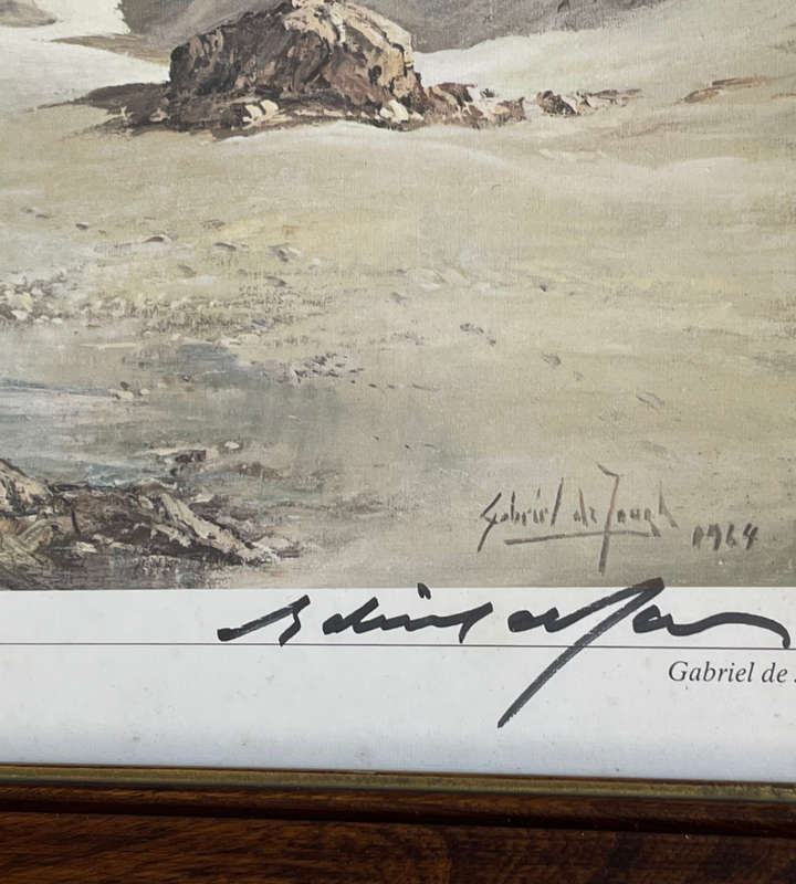 Reduced ! Gabriel de Jongh Signed Print 'Wilderness Beach' 39x54.5cm - Framed Behind Glass
