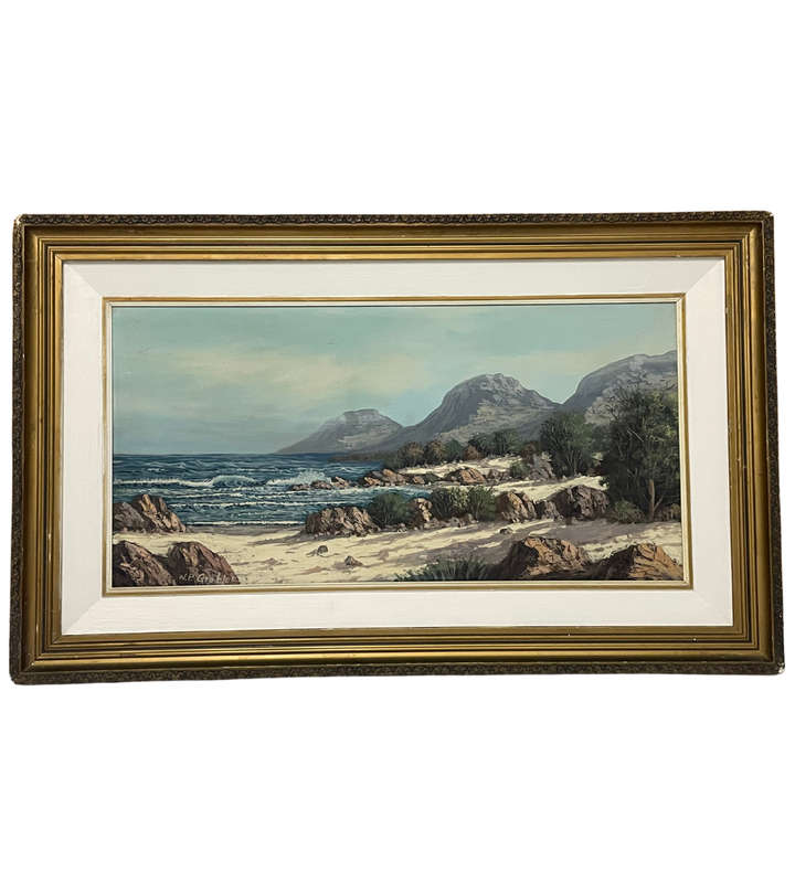 Reduced! Vintage WP Grobler Original Oil Painting - South African Landscape (91.5cm x 55cm Framed)