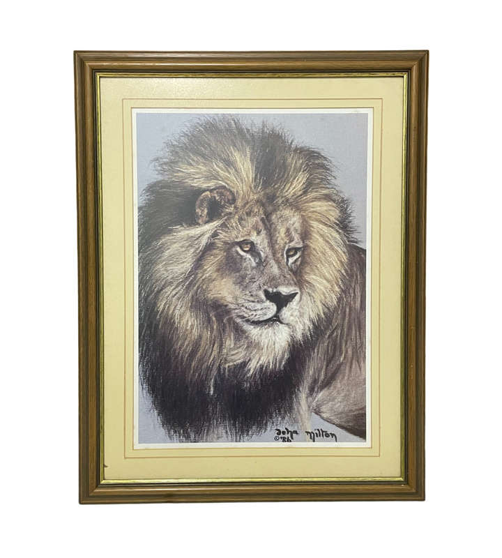 Framed Print "King of the Beasts" by Milton (1986) - 53cm x 41cm