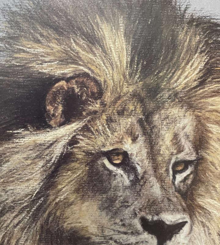 Framed Print "King of the Beasts" by Milton (1986) - 53cm x 41cm