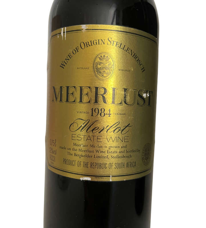 Reduced! -Highly Collectable 1984 Meerlust Merlot - 750ml, Unopened, Rare Vintage Wine