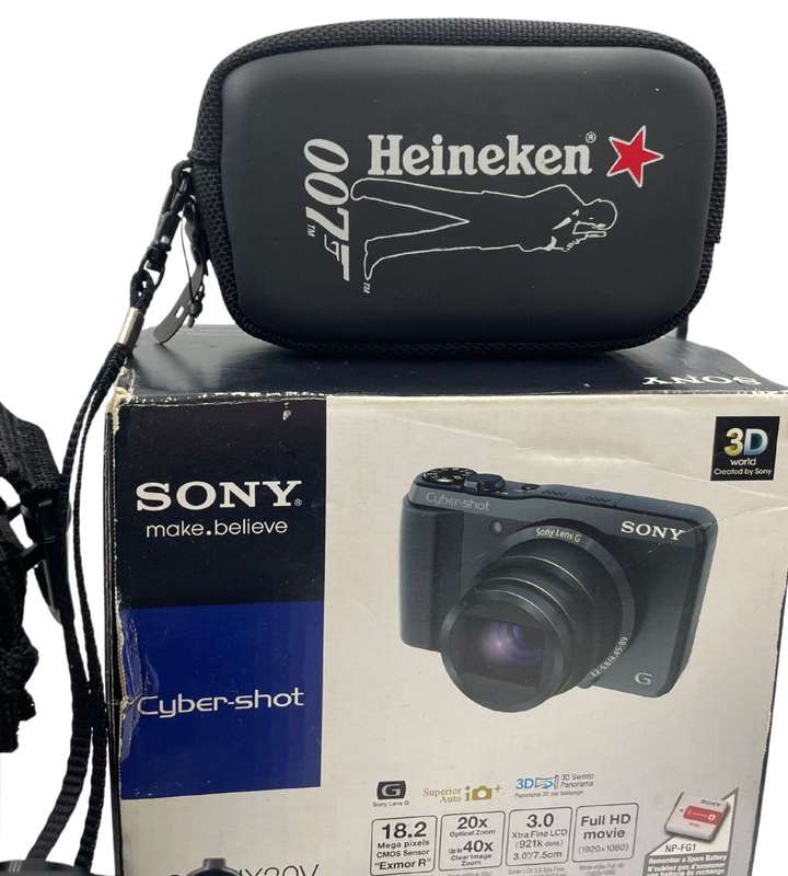 Sony Cyber-shot DSC-HX20V Camera with 20x Zoom, 18.2MP, GPS, and Accessories