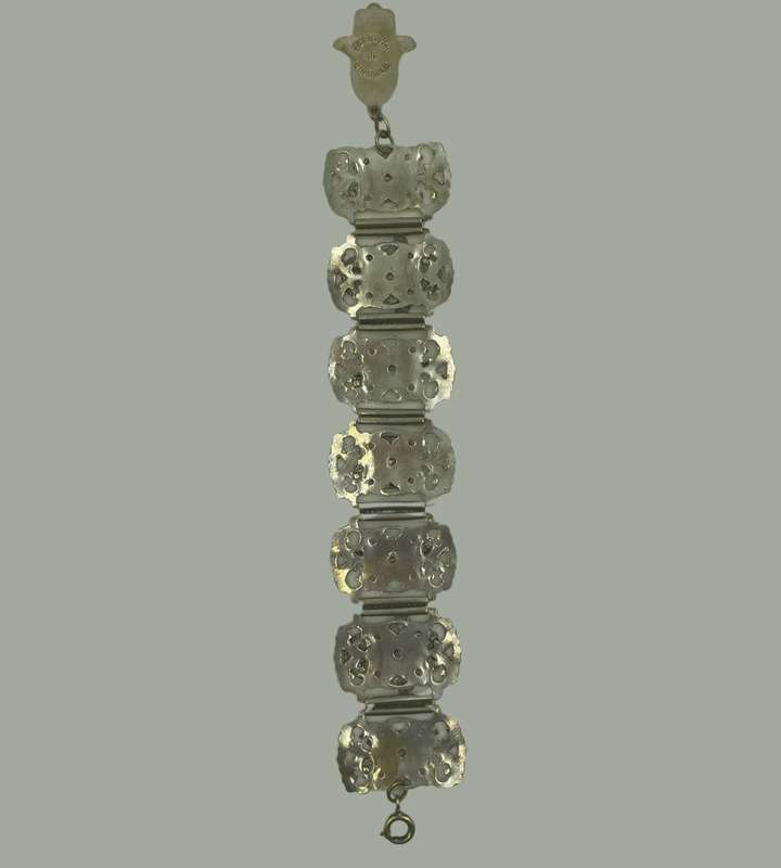 Vintage Madeira Portugal Silver-Plated Brass Souvenir Bracelet with Embossed Swords - Reduced