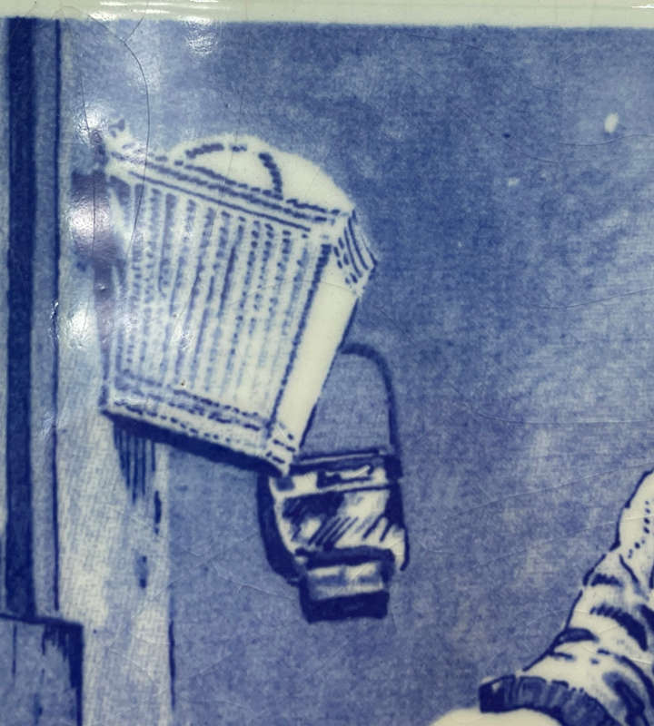 Rare Vermeer 1632-1675 Milkmaid Delft Blue Tile | 1970s German Ceramic | Rijksmuseum Amsterdam