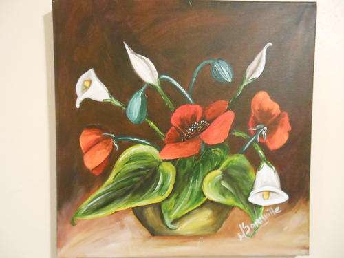 D. Sommville - Original Acrylic on Stretched Canvas, Ready to Hang, 300x300mm