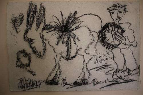 My LAST original Claerhout to sell (depleted collection), 790x535mm, Charcoal, unframed