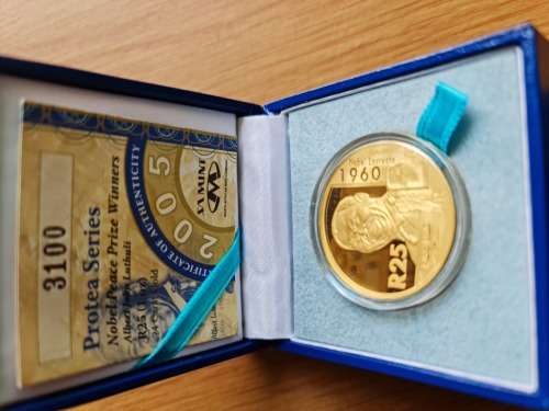Protea Series Albert Luthuli  - Nobel Prize Winner 1 oz. Gold Coin - mint 3100
