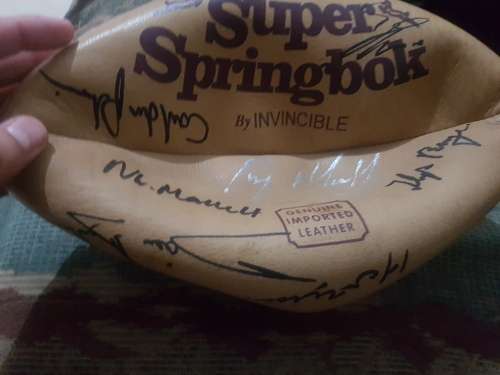 Super Springbok rugby ball signed