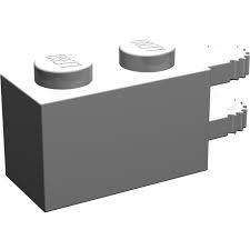 SET 4097: LIGHT GREY HINGE BRICK 1 X 2 WITH LOCKING WITH TWO FINGERS HORIZONTAL END
