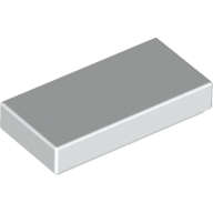 SET 7899:  WHITE TILE 1X2 WITH GROOVE