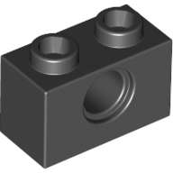 SET 8960: BLACK TECHNIC BRICK 1X2 WITH HOLE