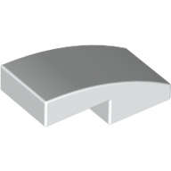 SET 5971: WHITE SLOPE CURVED 2X1 NO STUDS