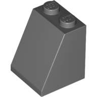 SET 4604: DARK GRAY SLOPE 65 2X2X2 WITH BOTTOM TUBE