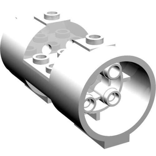 LEGO WHITE CYLINDER 3X6X2 2/3 HORIZONTAL