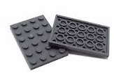 LEGO DARK GREY (4X6 STUD) FLAT BUILDING PLATE