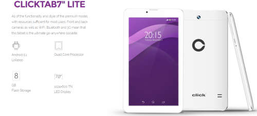 click 7 tablet (with call feature )