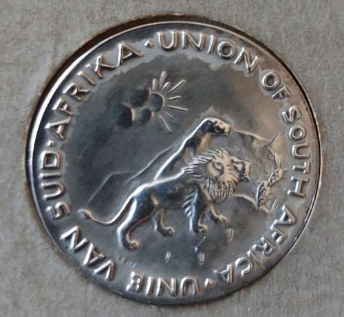 1937 SILVER CORONATION MEDALIONS X2  ONE NORTHERN RHODESIA AND ONE UNION OF SOUTH AFRICA
