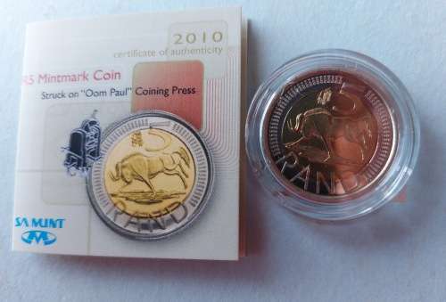 2010 OOM PAUL 5 RAND MINT MARKCOIN. HARD TO FIND