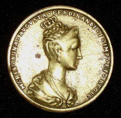 Coronation Medal queen and king of Bohemia in Prague in September 1836