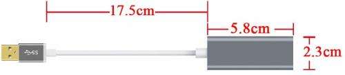 Onten USB Network Adapter,Aluminum Alloy USB3.0 to RJ45 Gigabit Ethernet Adapter