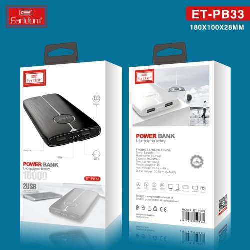 Earldom ET-PB33 10000mah Powerbank (Black)