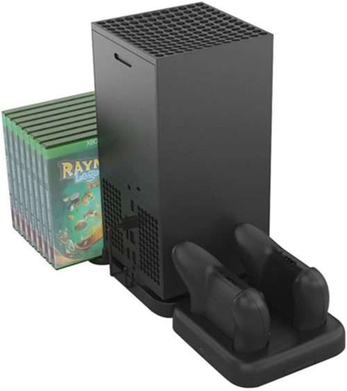 3 in 1 Kit Vertical Stand Dual Charging Station and 4 USB Hub and 16 Game Disc Storage doe XBOX SX