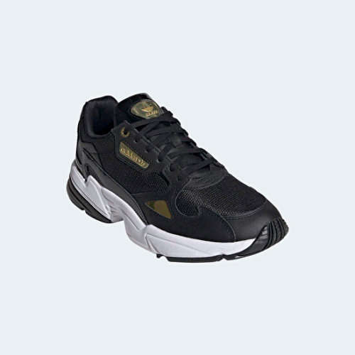 ADIDAS FALCON SHOES WOMANS  -  Black/Gold/White - Size 4  UK to 8 UK