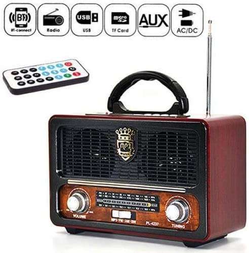 Meier M-1916BT Portable Antique Bluetooth Radio
