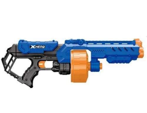 Xhero Soft Bullet Gun Set - Burst Flywheel - 24 foam bullets - 3 targets