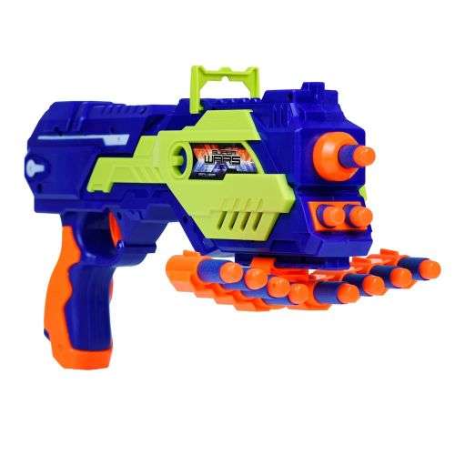 Air Blaster Hand Gun- With 12 Foam Bullets