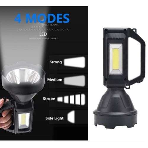 YD-899 Flashlight Searchlight With Power Bank And Side Light