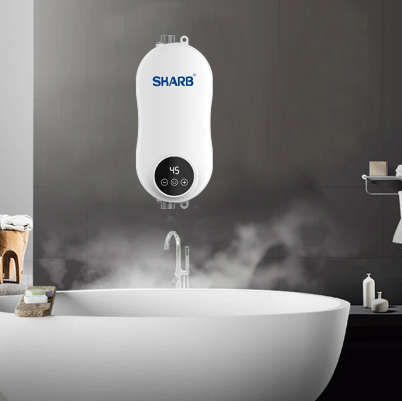 Sharb 3500W Mini Tankless Electric Water Heater - Instant water Heater for Kitchen / Bathroom Shower