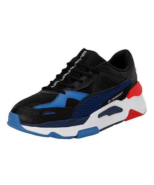 Puma Unisex-Adult BMW MMS RS-Simul8 Black-Estate Blue-Rosso Corsa Sneaker  - Size 6 to 10