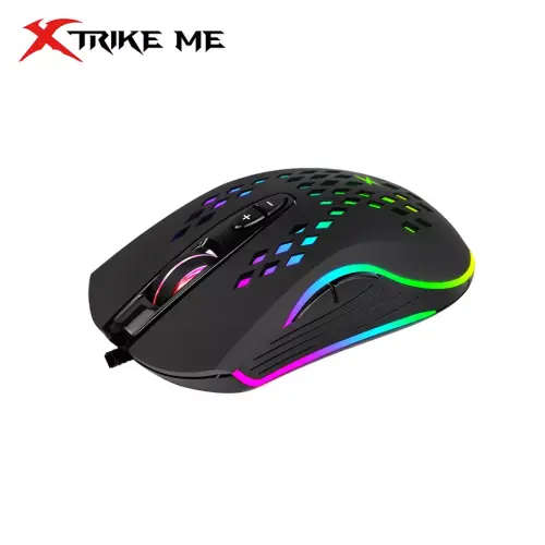 XTRIKE ME GM-222 RGB Gaming mouse  7D Programmable  6400 DPI | Black