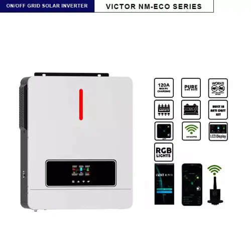VICTOR NM-ECO-PLUS  6.2KW 48V Solar Inverter 120A MPPT Charge Controller RGB Light Dual Output 230VA