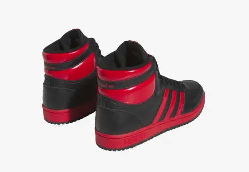 Red and black high top adidas outlet