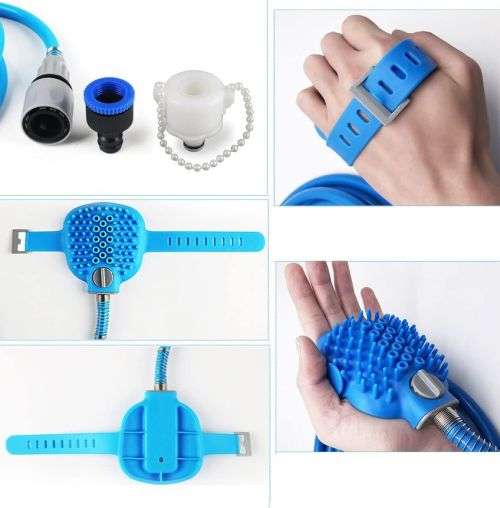 Pet Shower Head, Bathing Massage Brush Shower Head Grooming Tool for Dogs