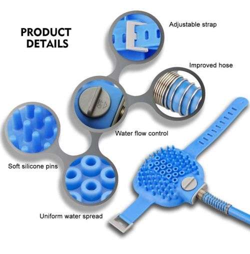 Pet Shower Head, Bathing Massage Brush Shower Head Grooming Tool for Dogs