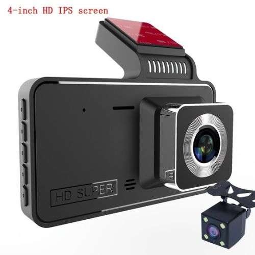 4-inch Dual Camera Car Dash Cam  Driving Recorder HD 1080p, 170 ° Angle Lens